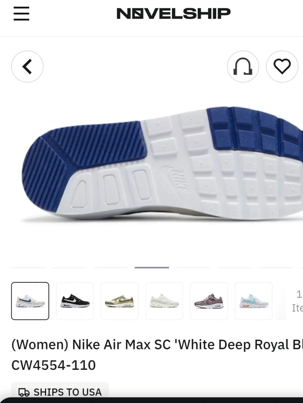 Nike Women’s Cream / Navy Air Max Sneaker